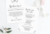 Free Wedding Welcome Letter Template
