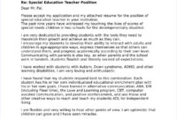 Fresh Cover Letter Template Teaching Position