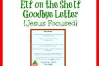 Fresh Elf Goodbye Letter Template