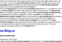 Fresh Fitness Instructor Contract Agreement Template