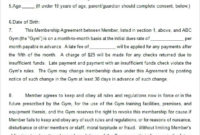 Fresh Gym Membership Contract Agreement