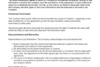 Fresh Influencer Agreement Contract Template