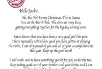 Fresh Letter From Santa Claus Template