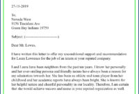 Fresh Letter Of Recommendation For A Friend Template