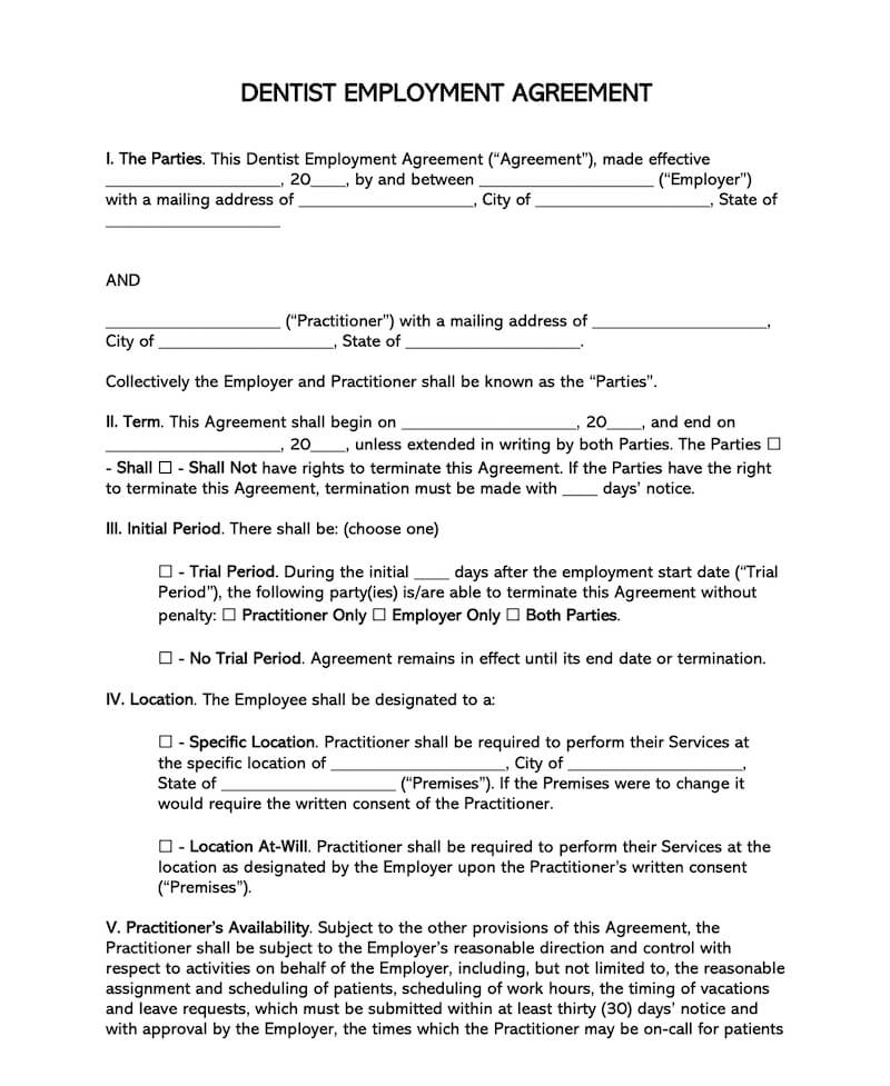 Fresh Medical Independent Contractor Agreement Template