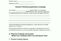 Fresh Notarized Child Custody Agreement Sample