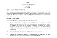 Fresh Project Manager Agreement Template