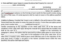 Fresh Real Estate Lease Agreement Template