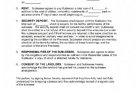Fresh Room Sublease Agreement Template