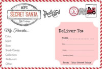 Fresh Secret Santa Letter Template