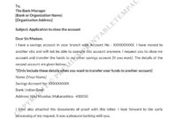 New Bank Account Cancellation Letter Template