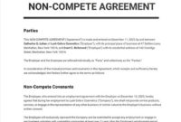 New Business Non Compete Agreement Template