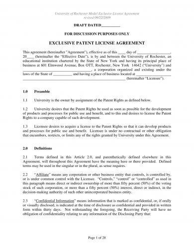 New Data License Agreement Template