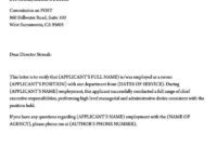 New Employment Verification Letter Template Word