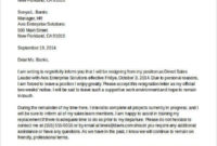 New Involuntary Resignation Letter Template