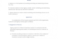 New Marketing Agency Agreement Template