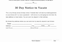New Moving Out Notice Letter Template