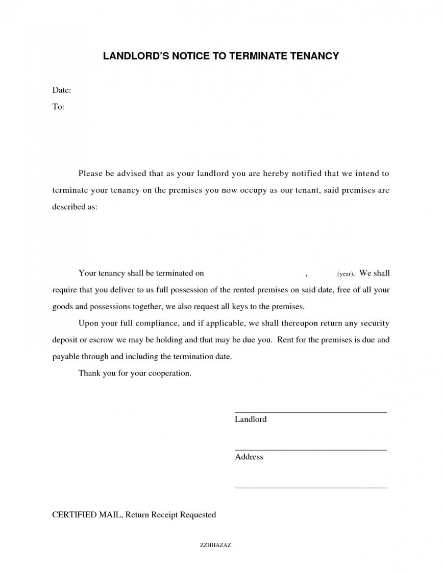 New Rental Contract Cancellation Letter Template