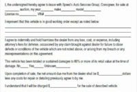 Professional Auto Consignment Agreement Template