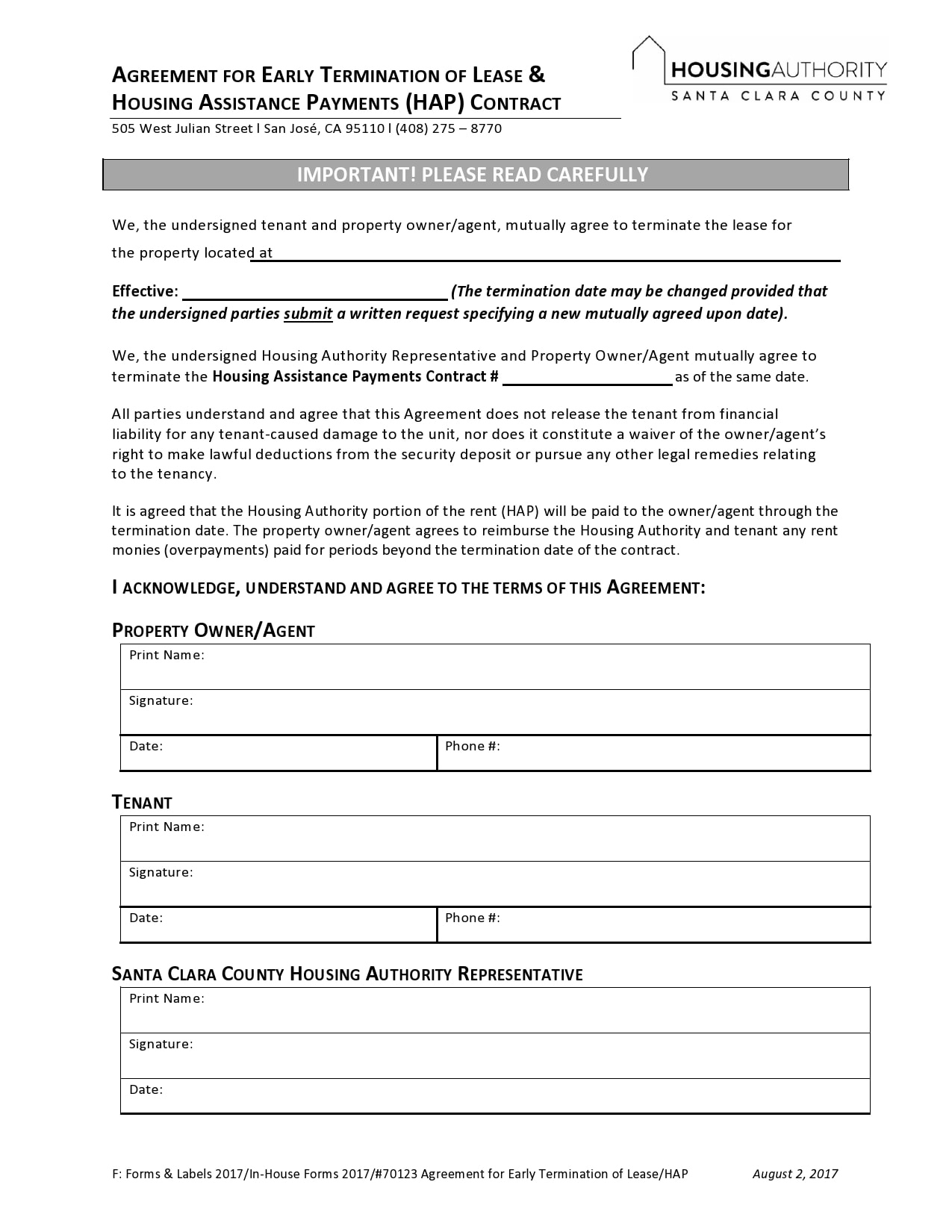 Professional Breaking Lease Agreement Template