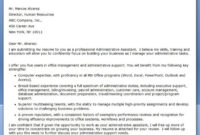 Professional Cover Letter Template For Administrative Assistant