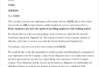 Professional Franchise Agreement Termination Letter Sample