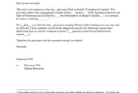 Professional Grievance Response Letter Template