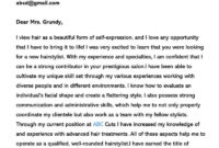 Professional Hair Stylist Cover Letter Template