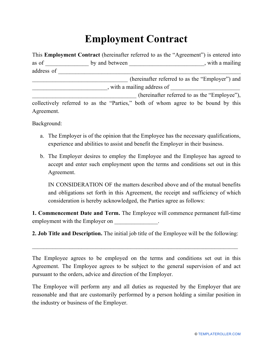 Professional Labour Contract Agreement Sample