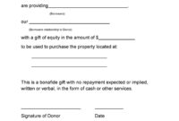 Professional Mortgage Gift Letter Template
