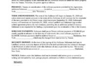 Professional Ny Sublease Agreement Template