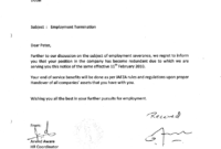 Professional Retrenchment Letter Template