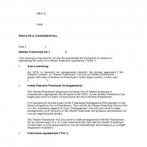 Professional Termination Of Franchise Agreement Sample