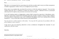Professional Warning Letter Format For Employee