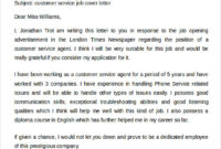 Simple Customer Service Representative Cover Letter Template