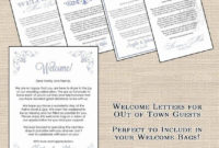 Simple Destination Wedding Welcome Letter Template
