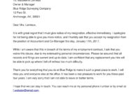 Simple Draft Letter Of Resignation Template