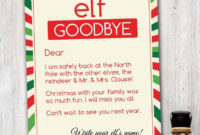 Simple Elf Goodbye Letter Template