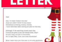 Simple Elf On The Shelf Arrival Letter Template