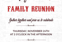 Simple Free Family Reunion Letter Templates
