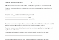 Simple Maryland Separation Agreement Template