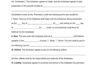 Simple Ny Sublease Agreement Template