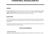 Simple Parking Space Rental Agreement Template