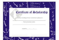 Simple Scholarship Award Letter Template