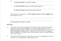 Simple Service Provider Agreement Template