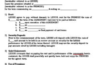 Simple Temporary Rental Agreement Template