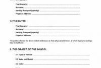 Simple Vehicle Selling Agreement Template