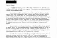 Stunning College Acceptance Letter Template