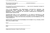 Stunning Independent Contractor Commission Agreement Template