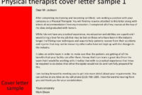 Stunning Physical Therapist Cover Letter Template